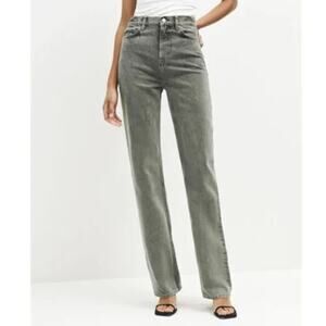 Reformation Womens Wilder High Rise Wide Leg Jeans 31 Kalamata Green Capsule